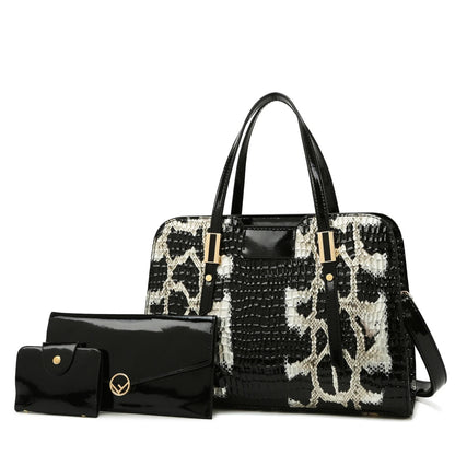 Pu Leather Hot Selling Purse Tote Bag Shoulder Bag 3 Pieces One Set Fashion Large Capacity Shoulder Bag Good Vibrations