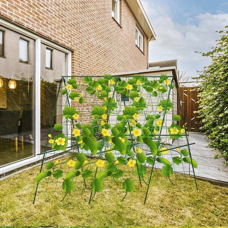 48'x48'Tall Bed Cucumber Trellis,foldable A-frame Garden Trellis,suitable for Outdoor Climbing Nets,vegetable Trellis Good Vibrations