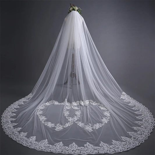 New Bridal Veil Belt Insert Comb Wedding Veil Long Lace Lace Wedding Veil Good Vibrations