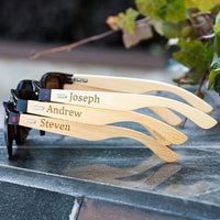 Groomsmen Gifts Personalized Sunglasses Custom Engraved Men’s Sunglasses Best Man Gift Groomsmen Proposal Fashion Good Vibrations