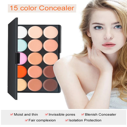 15 Colors Concealer Palettes Foundation Makeup Full Cover Contour Face Cream Base Primer Moisturizer Hide Blemish Good Vibrations