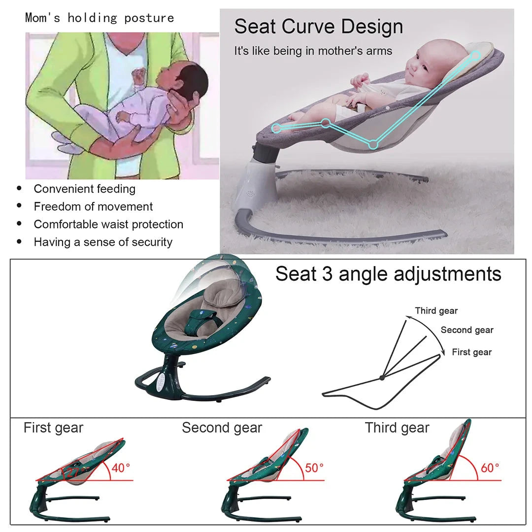 Factory Inventory or Customize Multi Functional Intelligent Electric Baby Smart Bed Kids' Cribs Child Cradle Swing Good Vibrations