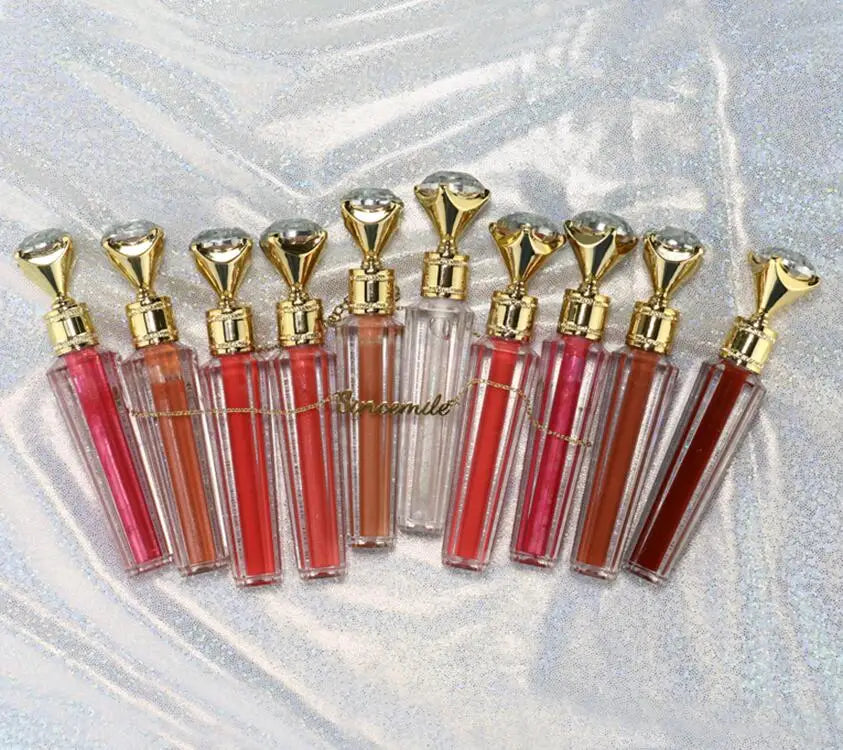 Hydrating Glossy Lipgloss High Quality Vegan Glossy Diamond Cover Shape Lip Gloss Good Vibrations