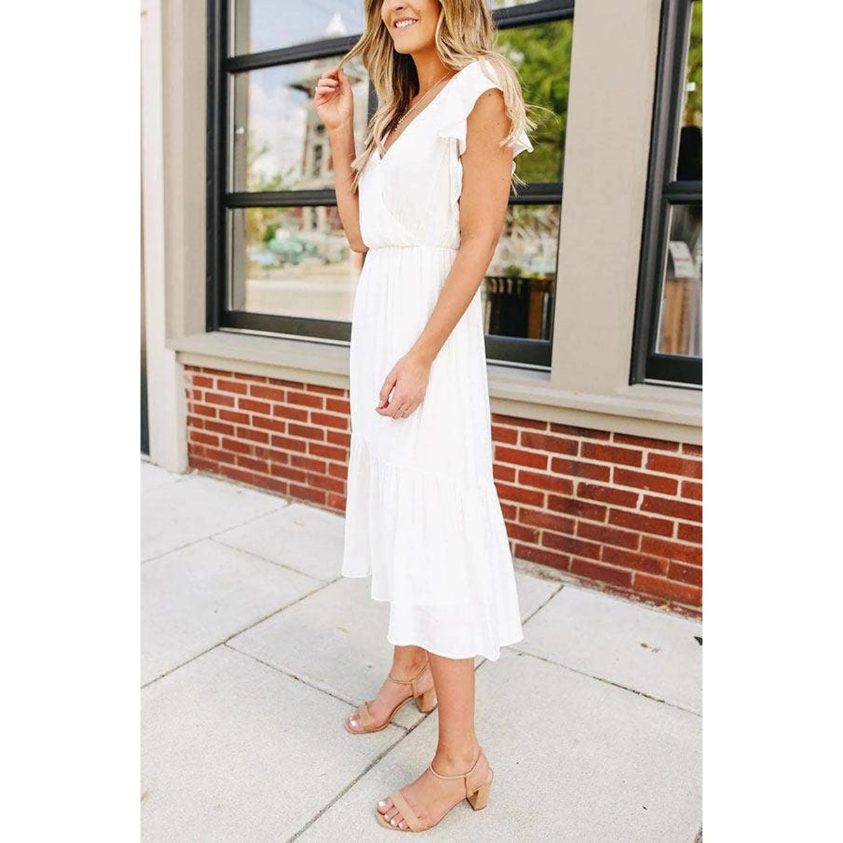 TD Modern Women Outfits Own Design Office Lady Style Crocheted High Low Knee-Length Dress for Any Season for Picnics Days Out Good Vibrations