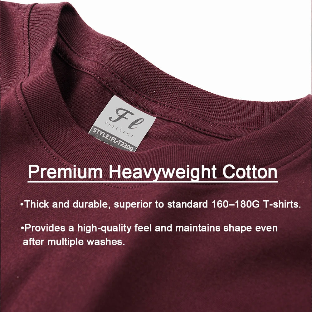 Ready to Ship From USA Warehouse 230g Men's T-shirt 8.1 oz Heavyweight Fast Delivery Good Vibrations