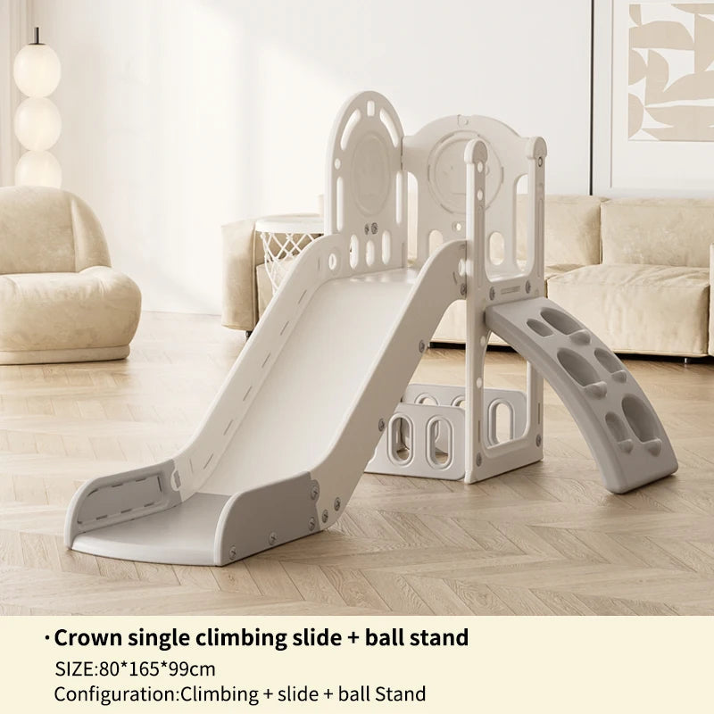 Feelbaby White Plastic Indoor Playground Set Swings Slide for Kids Home Garden Use-PE Material for Educational Shopping Mall Use Good Vibrations
