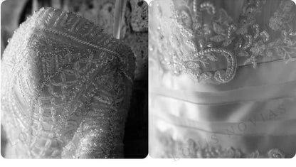 LOUIS NOVIAS  Wedding Dress For Women Elegant Backless Beaded Flowers Embroidery Sleeveless Wedding Gown Vestidos De Novia Good Vibrations