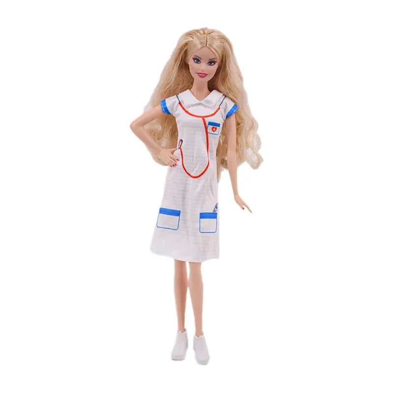 Doctor And Nurse Clothes, Mini Medical Equipment,Protective Suit,Uniform Suitable For 11.5 Inch Ken & 30cm Doll Accessories Good Vibrations
