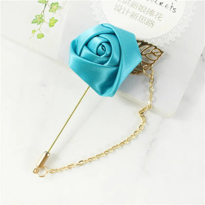 YO CHO Groom Boutonniere Corsage Pins Wedding Silk Flower Groomsman Boutonnieres Buttonhole Wedding Flowers Marriage Accessories Good Vibrations