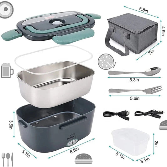 Custom Portable 12V 110V 220V Bento Boxes Food Warmer- Electric Heated Lunch Box Good Vibrations