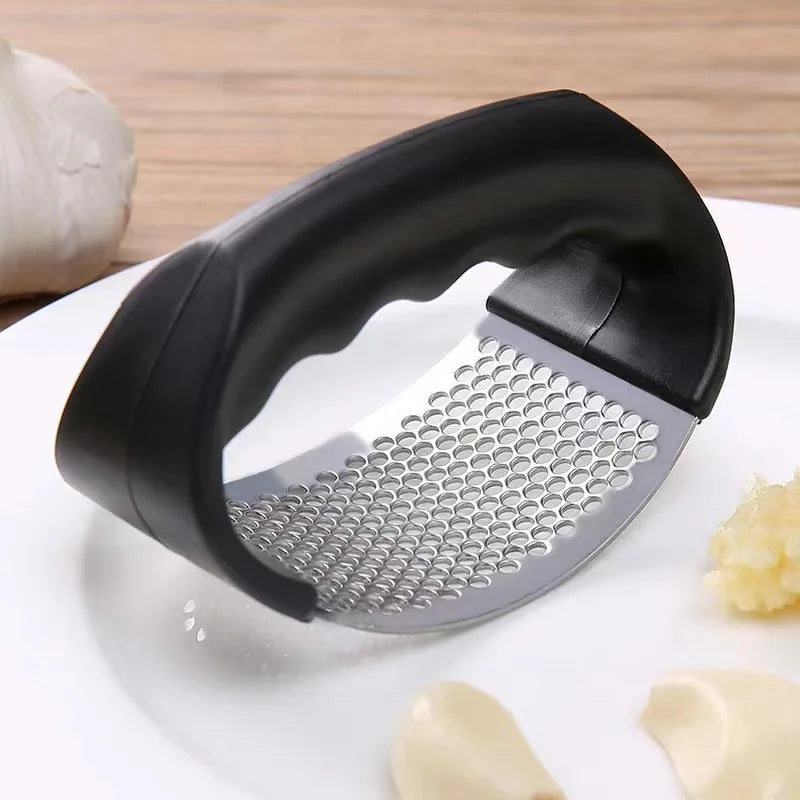 Upgraded Stainless Steel Garlic Press Squeezer Manual Garlic Ginger Rocker Crusher Garlic Cutting Mince Tools Kitchen Gadgets Good Vibrations