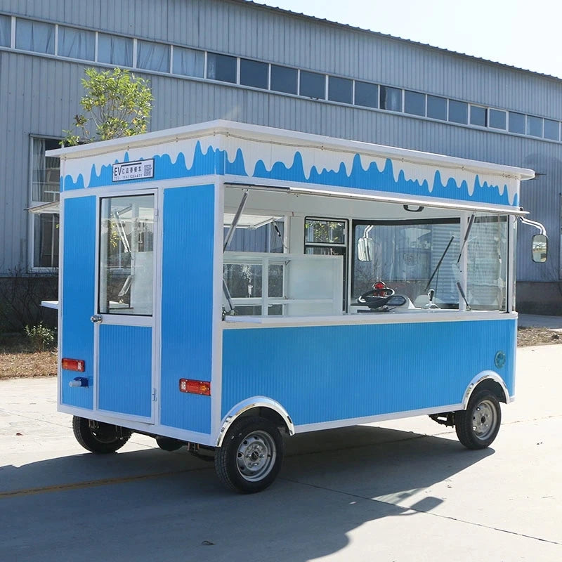 Great Discount Customized Size Food Truck Trailer and for Sale Mobile Fast Food Cart Good Vibrations