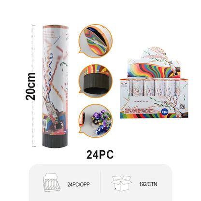 20cm  24 PCS Confetti Poppers Cannons for Wedding Birthday Graduation Baby Shower  Anniversary Fun Party Supplies Decorations Good Vibrations