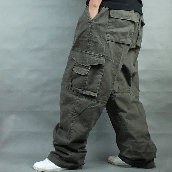 Wide Leg Hip Hop Pants Men Loose Outdoor Cotton Harem Trousers Cargo Pants Loose Baggy Trouser Streetwear  Joggers Pant Good Vibrations
