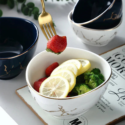 Nordic Dinner Irregular Plates Ins Gold Inlay Dinner Dish Marble Steak Plates Ceramic Dishes Tray Dinnerware Sets Drop Shipping Good Vibrations