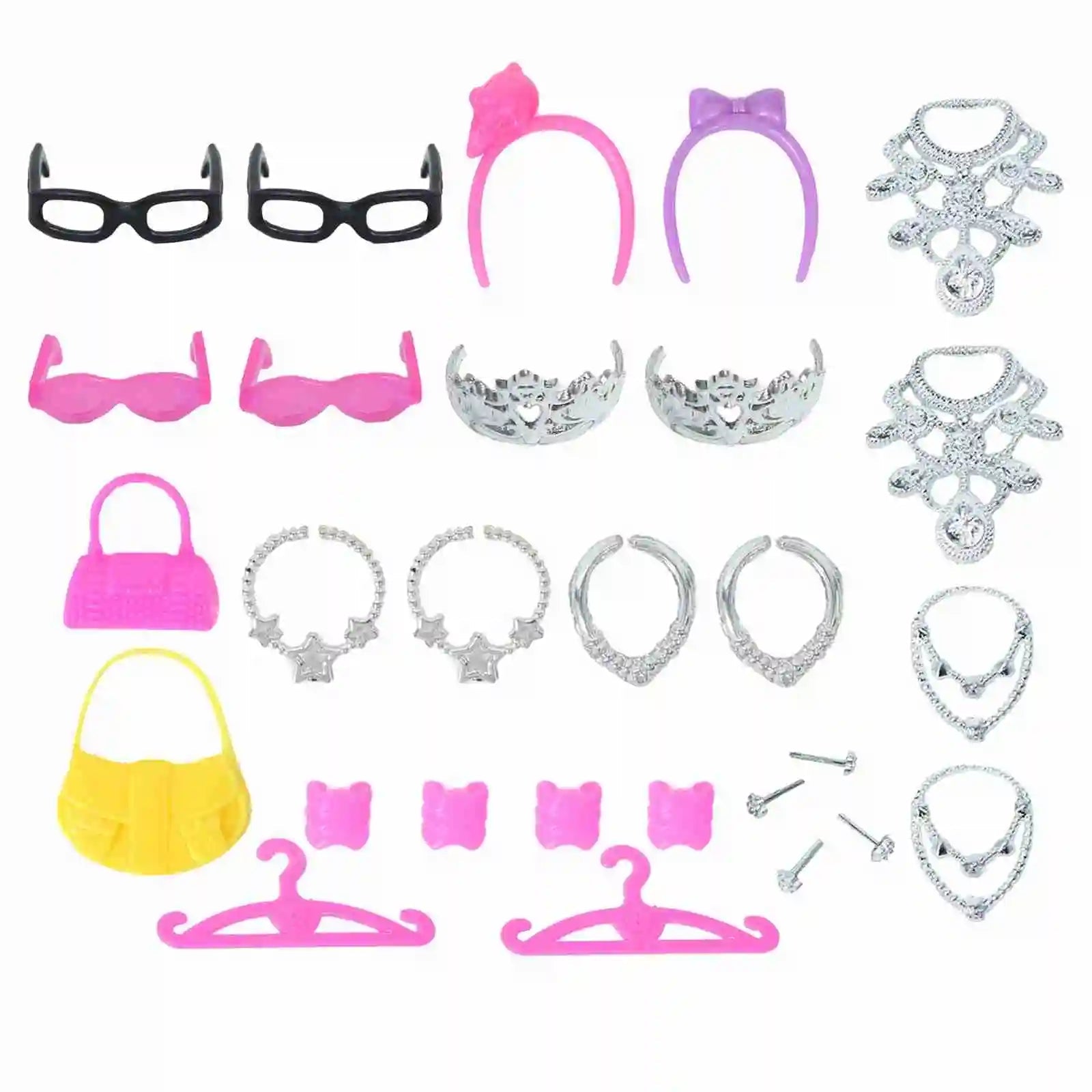 Mixed Doll Accessories Shoe Rack Pink Bed Bike Bag Sofa Dresser Display Doll Holder Dollhouse Furniture for 30cm Girl Doll Toy Good Vibrations