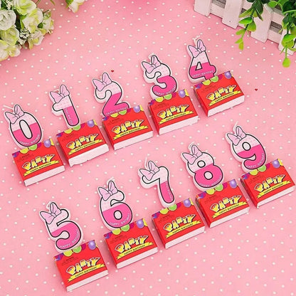 Birthday Candle Mouse Party Decorations Number Candle Cake Toppers Decorations for Home Kids's Gift Candle DIY Cake Flags Good Vibrations