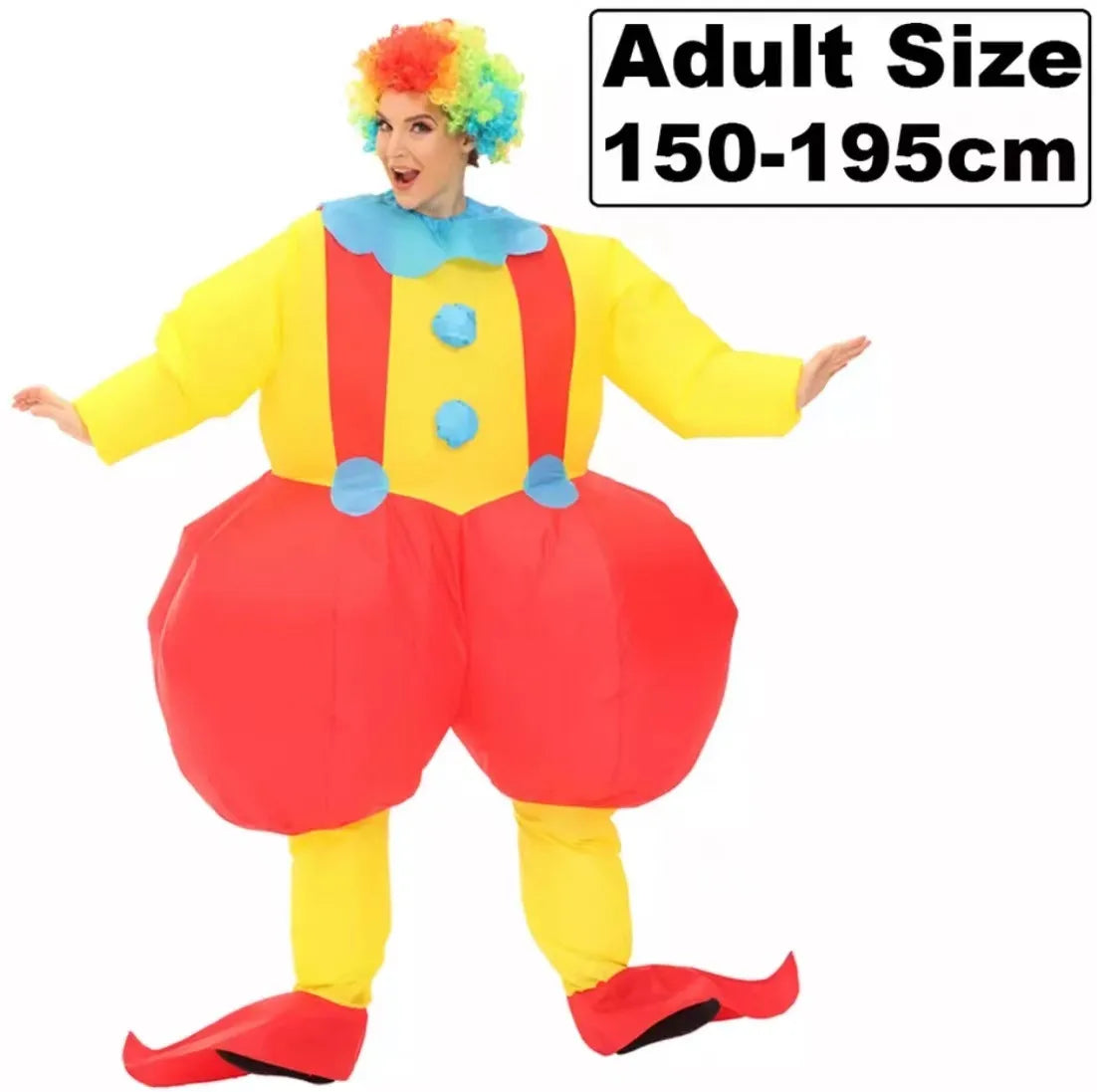 Halloween Costumes for Adult Men Women Cosplay Clown Anime Mascot Inflatable Costume Carnival Party Christmas Role Play Dress Good Vibrations