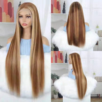 P4/27 Highlight Color Lace Front Straight Wig Raw Indian Hair Honey Blonde 5x5 HD Lace Frontal Human Hair Wigs for Women Good Vibrations