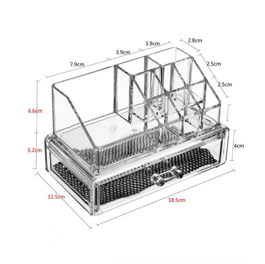 New Arrival Home 4 Drawer Clear Portable Make up Clear Acrylic Box Organizer Wholesale Cosmetic Organizers Good Vibrations