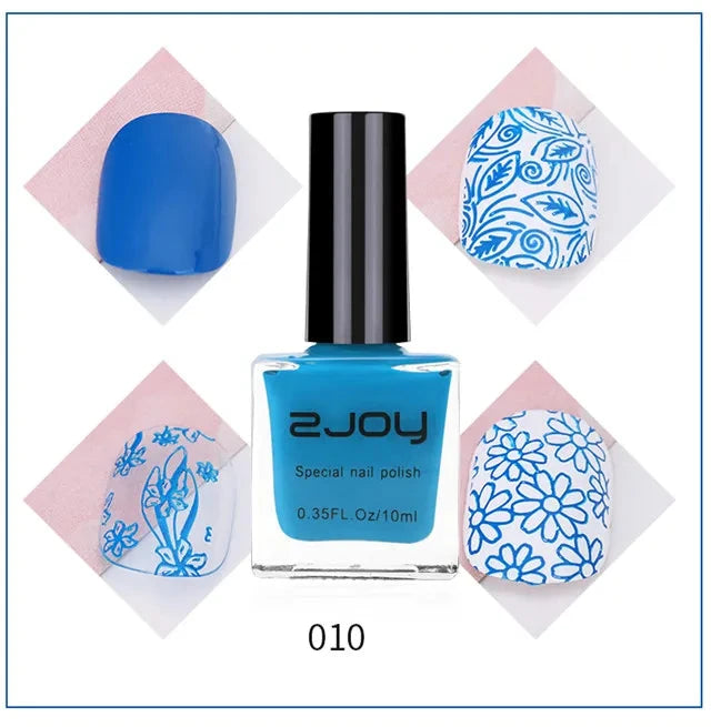 Nail Art Stamping Polish 10ML Semi-permanent varnish Printing UV Varnish Stamp for Nails Polishes Lacquer Top Coat Gel Polish #@ Good Vibrations