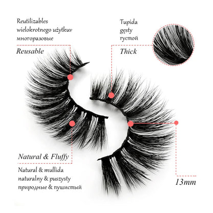 5 Pairs Multipack 3D Soft Mink Hair False Eyelashes Handmade Wispy Fluffy Long Lashes Natural Eye Makeup Tools Faux H13 E08 E01 Good Vibrations