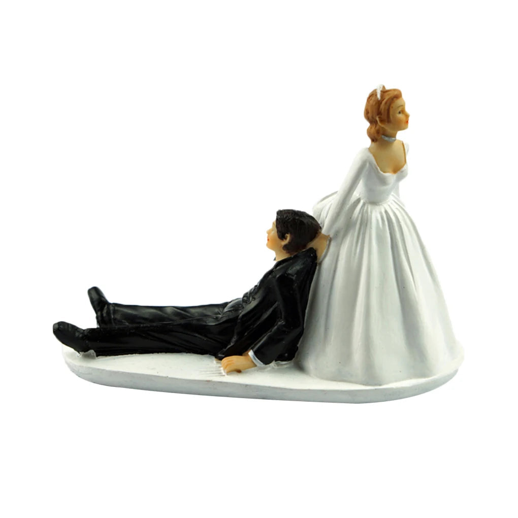 2025 Cake Toppers Dolls Bride and Groom Figurines Funny Wedding Cake Toppers Stand Topper Decoration Supplies Marry Figurine Good Vibrations