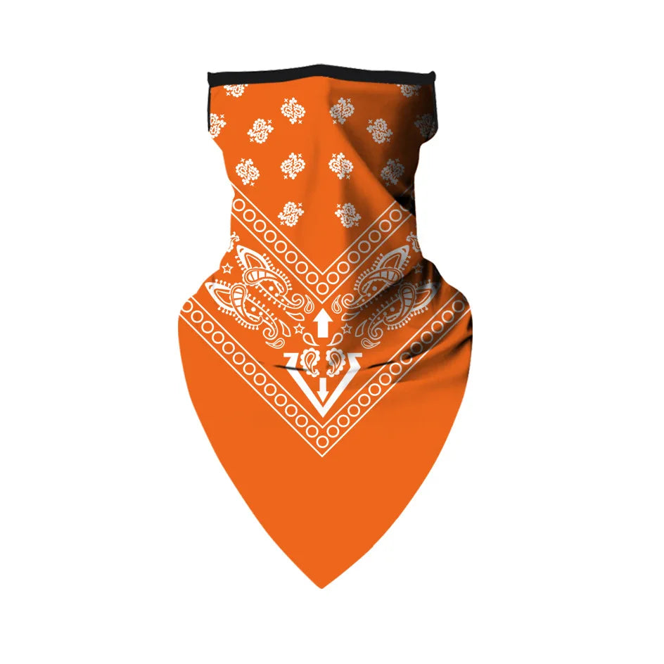 Coexistence Summer UV Protected Polyester Women's Cycling Bandana Breathable Triangle Face Mask Scarf Sun Protection Veil Good Vibrations