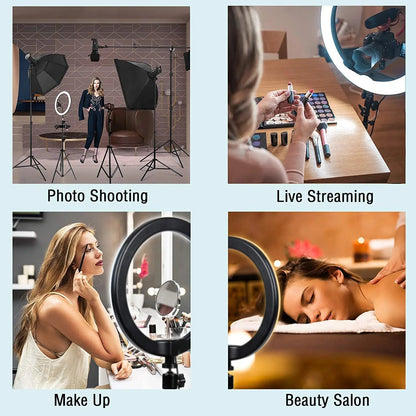 26cm LED Selfie Ring Lamp Photographic Selfie Ring Lighting USB Remote Fill light For Tiktok Video Live with Phone Holder Tripod Good Vibrations Adult Super Store