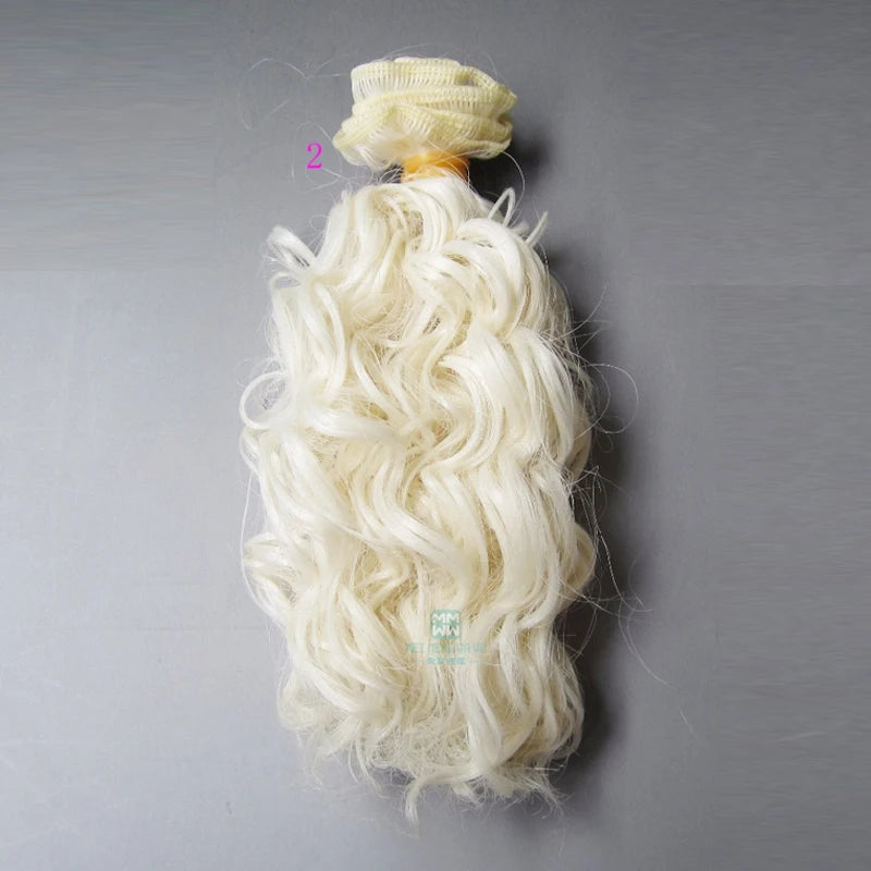 15cm & 25cm*100cm Wool rolls dolls wig for 1/3 1/4 1/6 BJD/SD Doll hair Accessories Good Vibrations
