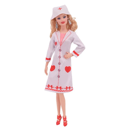 Doctor And Nurse Clothes, Mini Medical Equipment,Protective Suit,Uniform Suitable For 11.5 Inch Ken & 30cm Doll Accessories Good Vibrations