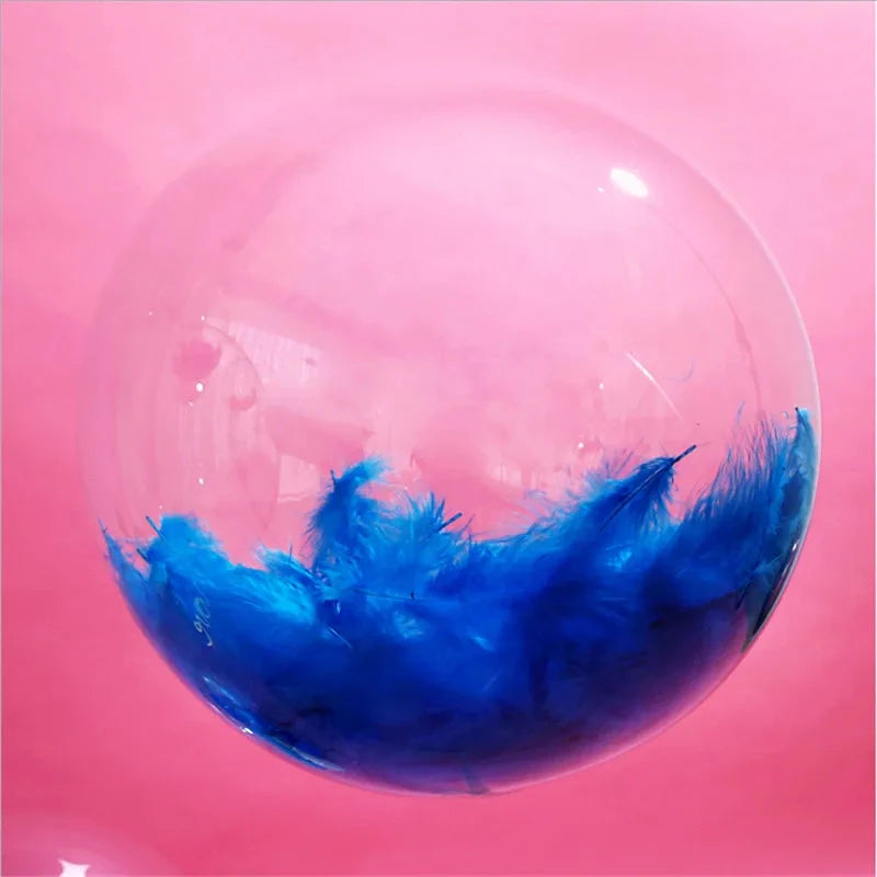 DIY Wedding Decoration Children's Birthday  Helium  Bobo Feather Transparent PVC Balloon Party Anniversary Good Vibrations