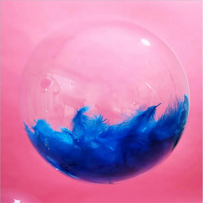 DIY Wedding Decoration Children's Birthday  Helium  Bobo Feather Transparent PVC Balloon Party Anniversary Good Vibrations