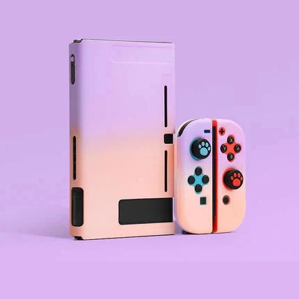 Kawaii Nintend Switch Pink Case Protective Hard Case Shell for Nintendos Switch Console JoyCon Colorful Back Cover Detachable Good Vibrations