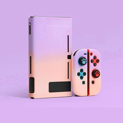 Kawaii Nintend Switch Pink Case Protective Hard Case Shell for Nintendos Switch Console JoyCon Colorful Back Cover Detachable Good Vibrations