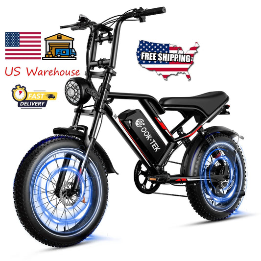 Free Shipping in US Electric Bike S8 1000W Powerful Motor 48V 17.5AH 20 Inch Fat Tire City Bike for Adult Commuting Urban E Bike Good Vibrations