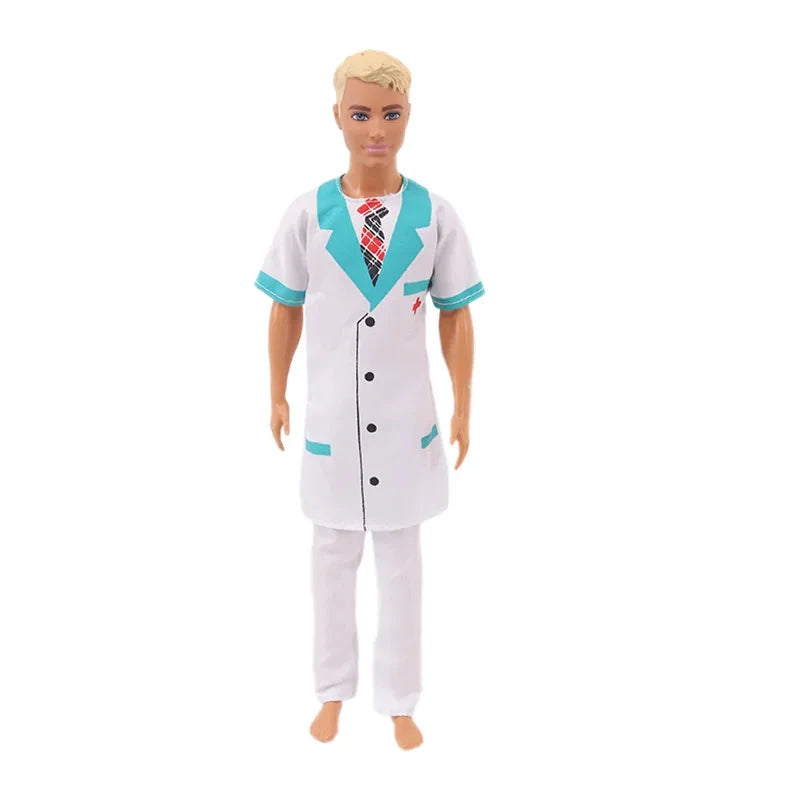 Doctor And Nurse Clothes, Mini Medical Equipment,Protective Suit,Uniform Suitable For 11.5 Inch Ken & 30cm Doll Accessories Good Vibrations