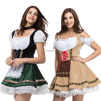 3xl Women Oktoberfest Costume German Bavarian Dirndl Beer Maid Fancy Dress German Bavarian Beer Outfit Cosplay Halloween Costume Good Vibrations