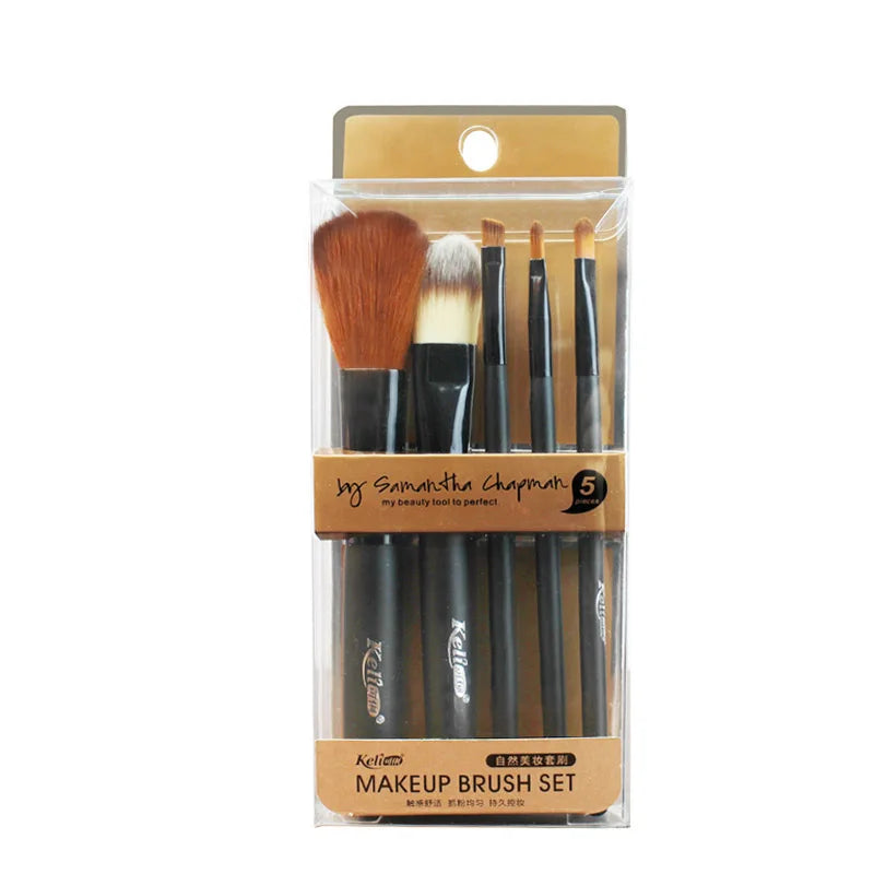 Factory Supply 5 Pcs Makeup Brush Set Unique Makeup Brush Set for Cosmetic Foundation Powder Eye Shadow Make up Brush Good Vibrations