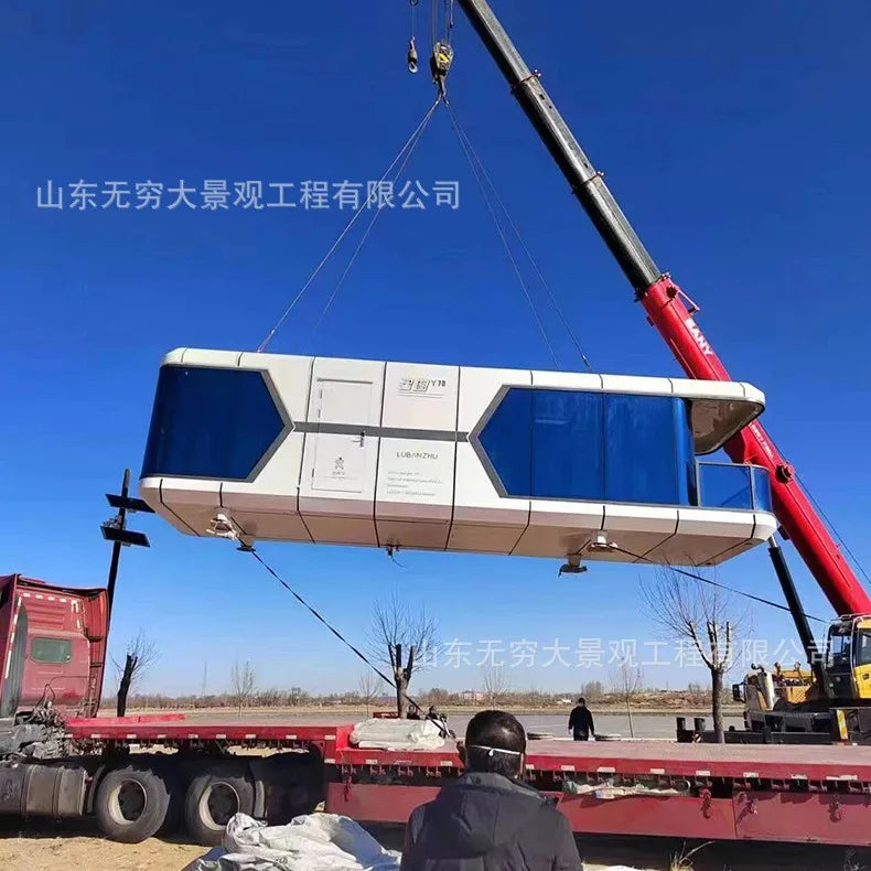 Desert Camping Accommodation Space Capsule Hotel View Sunshine Room Luxury Steel Structure Triangle Bed & Breakfast Room Good Vibrations