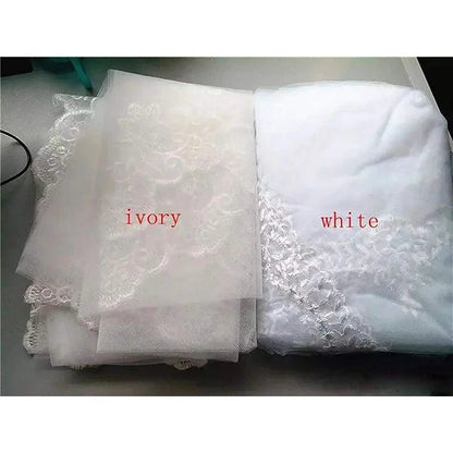 LUOXIN Hot Sell Latest Long Tulle Wedding Bridal Veil Lace Wedding Veil Good Vibrations