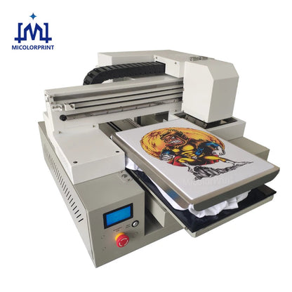 Micolorprint High Quality Inkjet Flatbed Printer with White Ink Circulation Automatic T-Shirt Printing Machine Good Vibrations