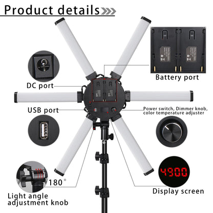 Match Make up Mirror and Remote Shutter 26inch Big Led Ring Light for Camera/Smartphone/YouTube/TikTok/Self-Portrait Shooting Good Vibrations