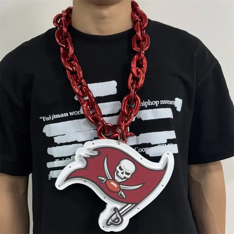 Waterproof New Design Large Size 3D Logo EVA Foam Fan Chain Super Fan Necklace Striking Color and Style Good Vibrations
