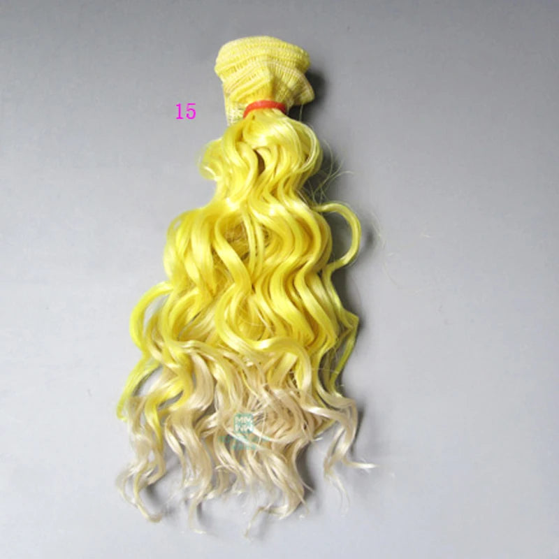 15cm & 25cm*100cm Wool rolls dolls wig for 1/3 1/4 1/6 BJD/SD Doll hair Accessories Good Vibrations
