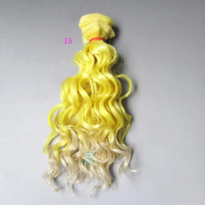 15cm & 25cm*100cm Wool rolls dolls wig for 1/3 1/4 1/6 BJD/SD Doll hair Accessories Good Vibrations