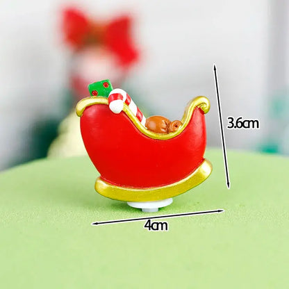 Christmas Cake Toppers Resin Santa Claus Cake Decor Xmas Tree Cupcake Dec Merry Christmas Decor For Home Happy new Year Gifts Good Vibrations