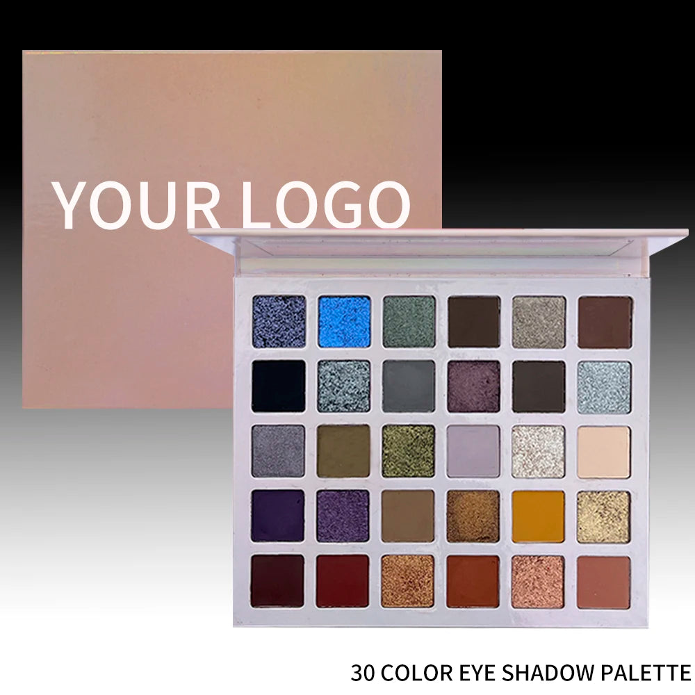 Wholesale High Pigment Creamy Buttery 30 Colors Eye Shadow Palette Makeup With Private Label Good Vibrations