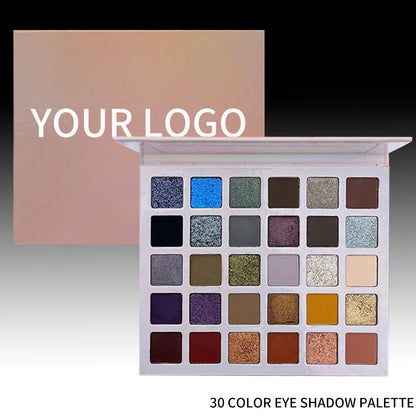 Wholesale High Pigment Creamy Buttery 30 Colors Eye Shadow Palette Makeup With Private Label Good Vibrations