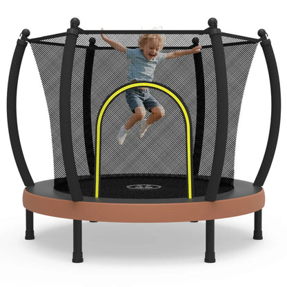 Zoshine 60" Indoor Baby Trampoline, Multi Color Mini Design Save Space,  Inside Safe Enclosure Net with Bounce Jumping Mat Good Vibrations